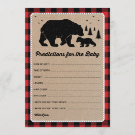 Invitación Predicciones para el juego de la ducha con el leña