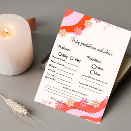 Invitación Predicciones retro y consejo juego de ducha para b