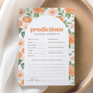 Invitación Predicciones y consejos de Baby Shower sobre calab