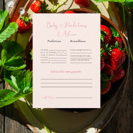 Invitación Predicciones y consejos para bebés de Rubor