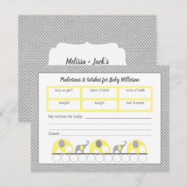 Invitación Predicciones y deseos de Baby Shower - neutrales