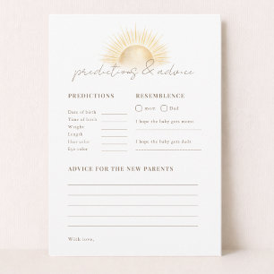 Invitación Predicciones y Juego de Consejos para Baby Shower