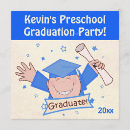Invitación preescolar del fiesta del graduado de