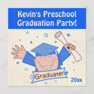 Invitación preescolar del fiesta del graduado de