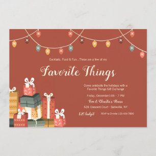 Invitación preferida del intercambio del regalo de