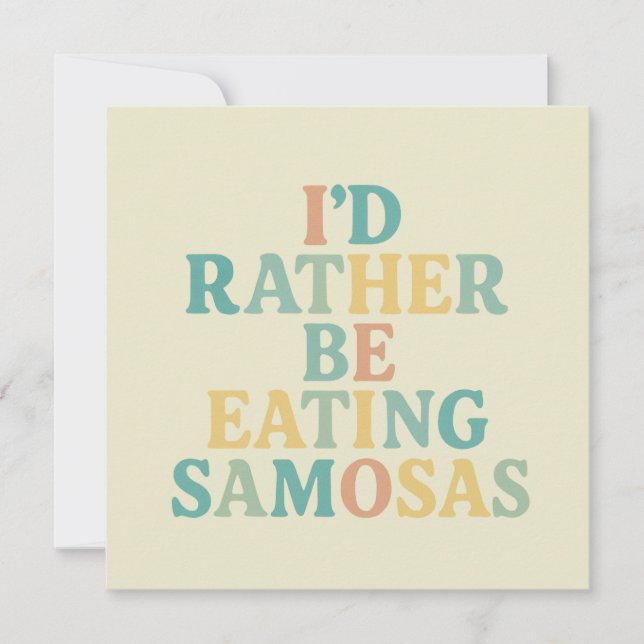 Invitación preferiría comer samosas (Anverso)