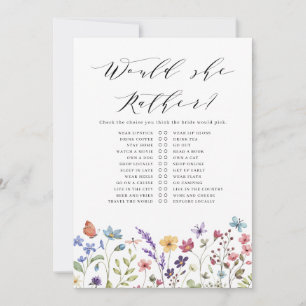 Invitación ¿Preferiría Ella el Juego Amor en Flor