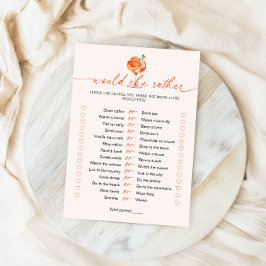 Invitación ¿Prefiere Aperol Spritz Bridal Shower Game?
