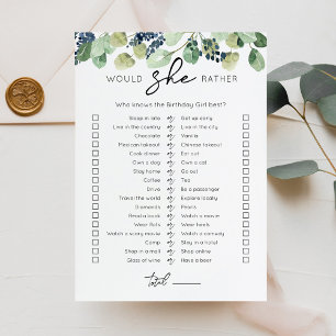 Invitación ¿Prefiere la carta de juego de la fiesta de cumple