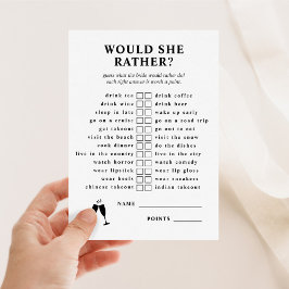 Invitación ¿Prefiere Un Juego De Ducha De Novias De Champagne