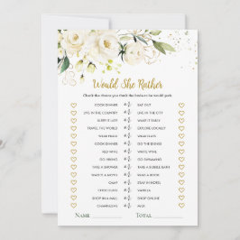 Invitación Prefiere Un Juego De Ducha De Novias De Rosas Blan