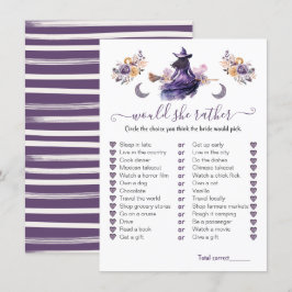 Invitación ¿Prefiere un juego de ducha de novias para brujas?