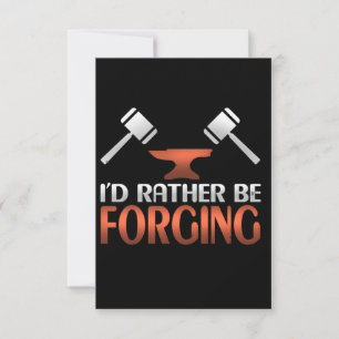 Invitación Prefiero Forjar Herrero Forge Hammer