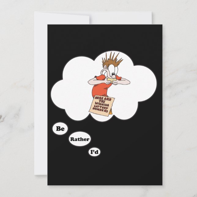 Invitación Prefiero jugar a la lotería 3 (Anverso)