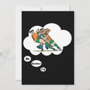 Invitación Prefiero jugar al Rugby 2