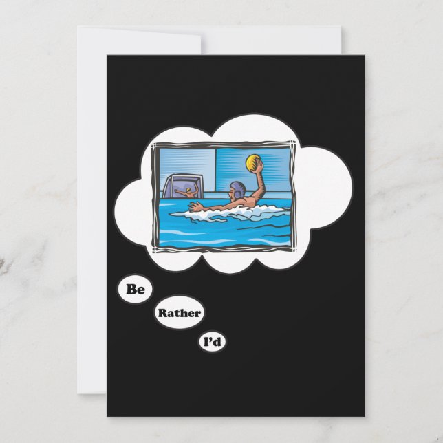 Invitación Prefiero jugar al waterpolo (Anverso)