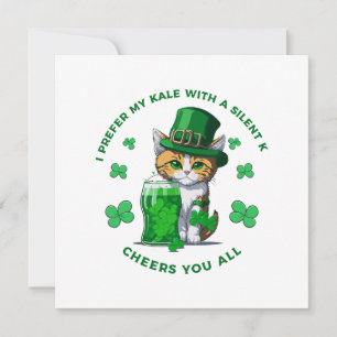 Invitación Prefiero Mi Col Rizada Con Una K Silenciosa Amante