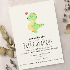 Invitación Preggosauro Cute Dinosaurio Bebé ducha