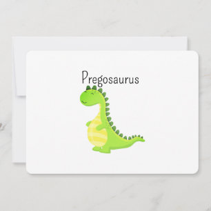 Invitación Pregosaurus Divertido Dinosaurio Embarazado Fiesta