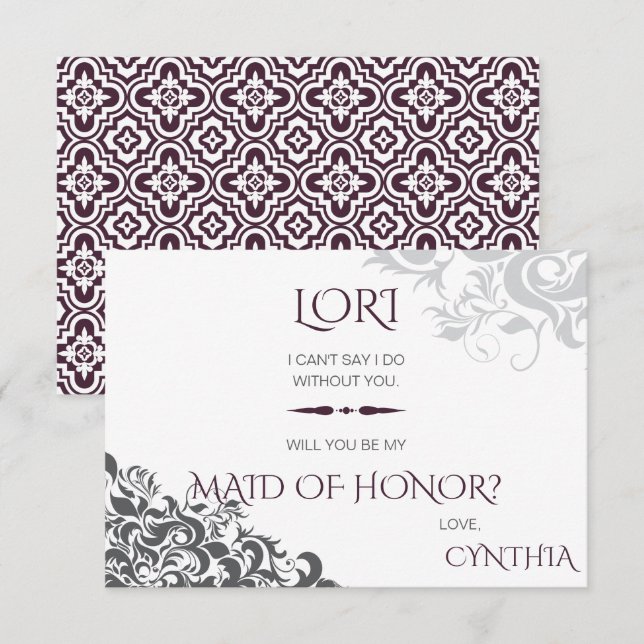 Invitación Pregunta de la fiesta de la boda de la candelabro  (Anverso / Reverso)
