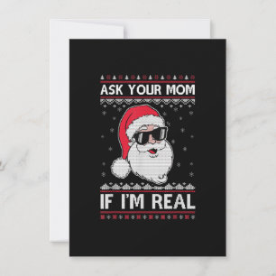 Invitación Pregúntale a tu mamá si soy un verdadero Navidad d