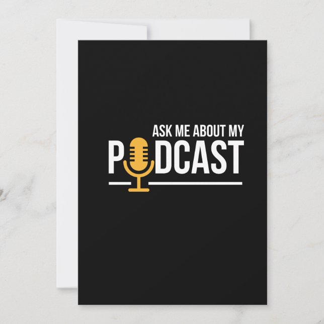 Invitación Pregúntame por mi podcast para podcasters (Anverso)