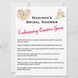 Invitación Preguntas vergonzosas flores de primavera de la du