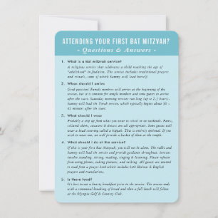 Invitación Preguntas y respuestas sobre el servicio BAT MITZV