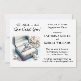 Invitación Preguntó, ¡Ella Dijo Que Sí! Partido de Compromiso
