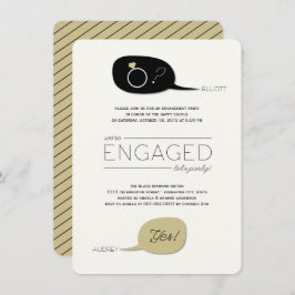 Invitación ¡Preguntó Y Dijo Que Sí! Parte de compromiso de Mo