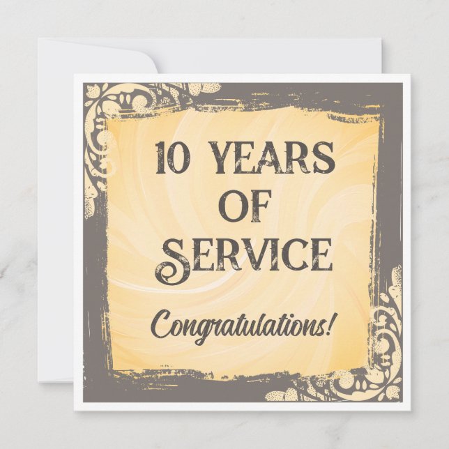 Invitación Premio de reconocimiento del aniversario de un emp (Anverso)