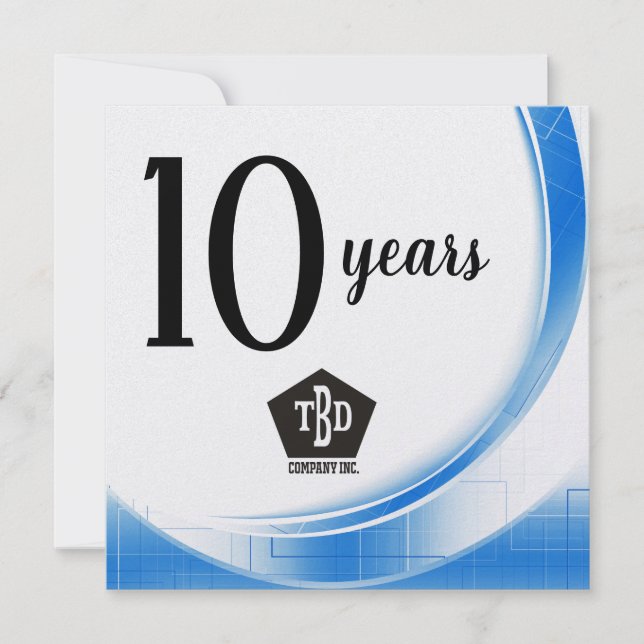 Invitación Premio por el aniversario de la ola azul para los  (Anverso)