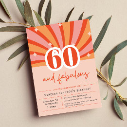 Invitación premium 60 y retro fabuloso