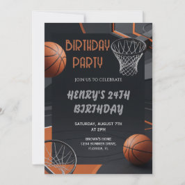 Invitación Premium Basketball Birthday Invitation