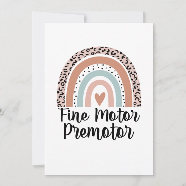 Invitación Premotor del motor fino (Reverso)