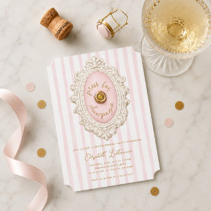 Invitación Prensa Caprichosa para Cumpleaños de Champán