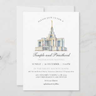 Invitación Preparación para el Sacerdocio del Templo de Sarat