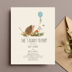 Invitación Preparado para pop hongos Hedgehog Balloon Boy