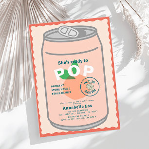 Invitación Preparado para pop soda puede rosar Chica Baby Sho