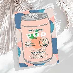 Invitación Preparado para pop soda puede rosar Chica Baby Sho
