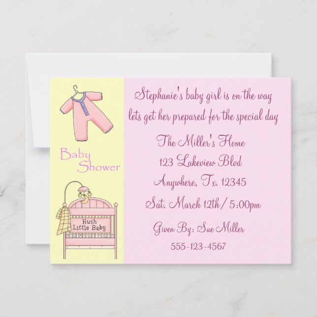 Invitación Prepararse Para Un Bebé Invita (Anverso)