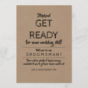 Invitación Prepárate - Divertida propuesta de Groomsman