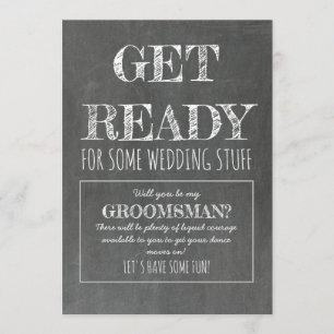 Invitación Prepárate - Funny Groomsman Propuesta