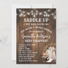 Invitación Prepárate Pon tus Botas y Libros Despedida de Solt