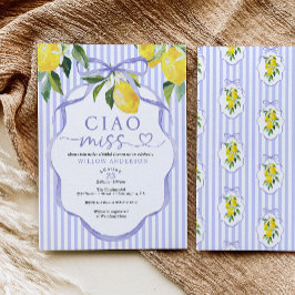 Invitación Preppy Citrus Ciao Miss Bridal Shower Invitation