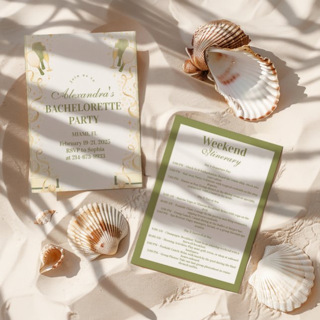 Invitación Preppy Courtside Pickleball Bachelorette Party (Subido por el creador)