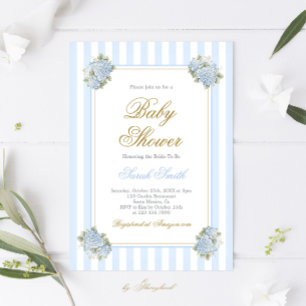 Invitación preppy de Baby Shower Boy