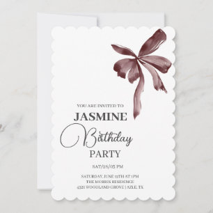 Invitación Preppy dobla fiesta de cumpleaños de moda Chica