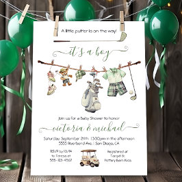 Invitación Preppy Golf Boy Baby Shower