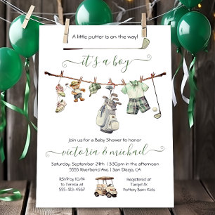 Invitación Preppy Golf Boy Baby Shower